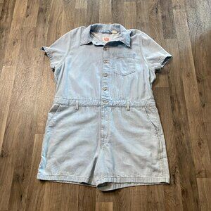 Levi's Short Sleeve Denim Romper Women's XXL Lightwash